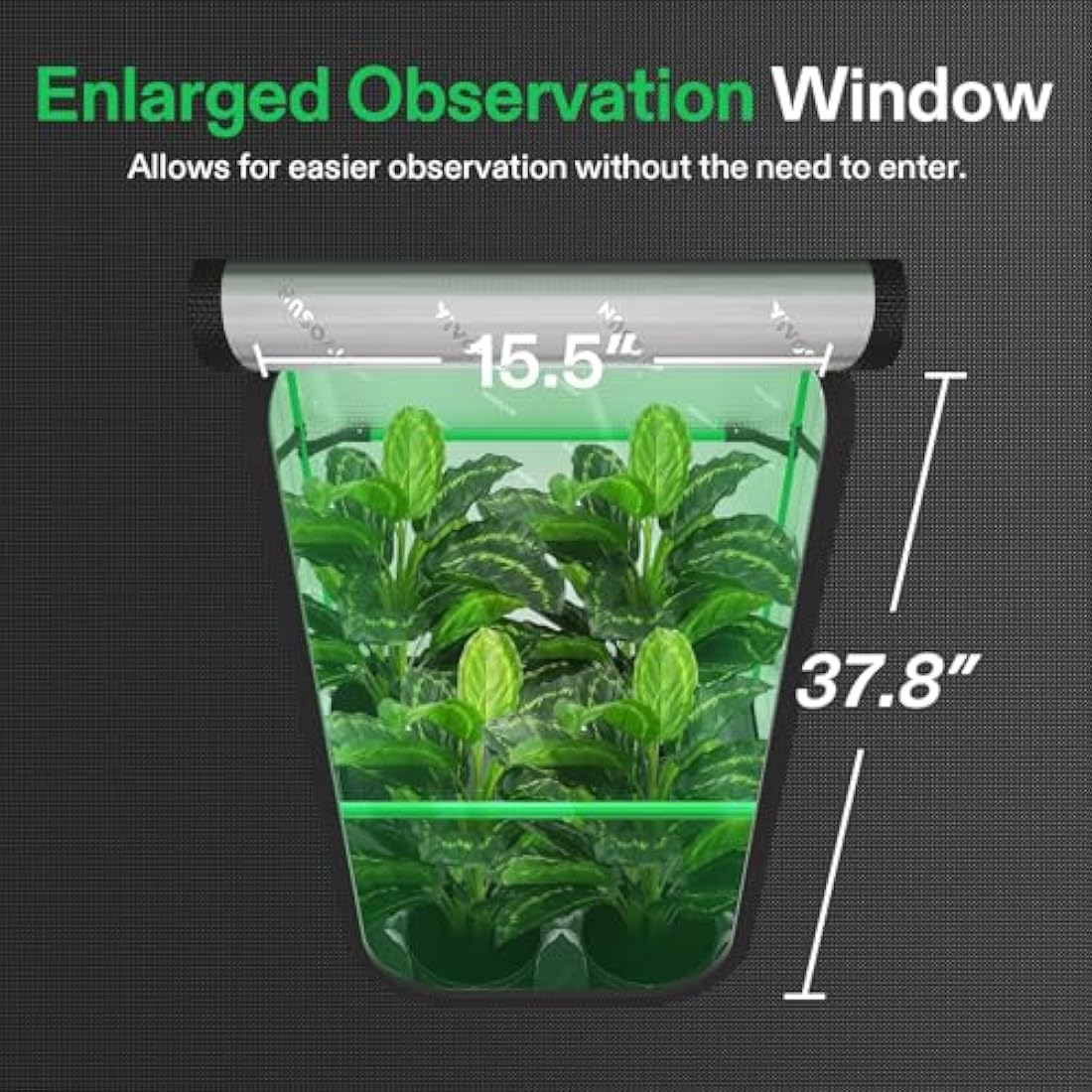 VIVOSUN PRO Grow Tent 90 x 90 x 180 cm Grow Tent with Thick 22 mm Poles, Oxford Fabric with Highly Reflective Mylar Extra Hanging Poles & High CFM Kit for Hydroponics P336 for AeroLight A200SE