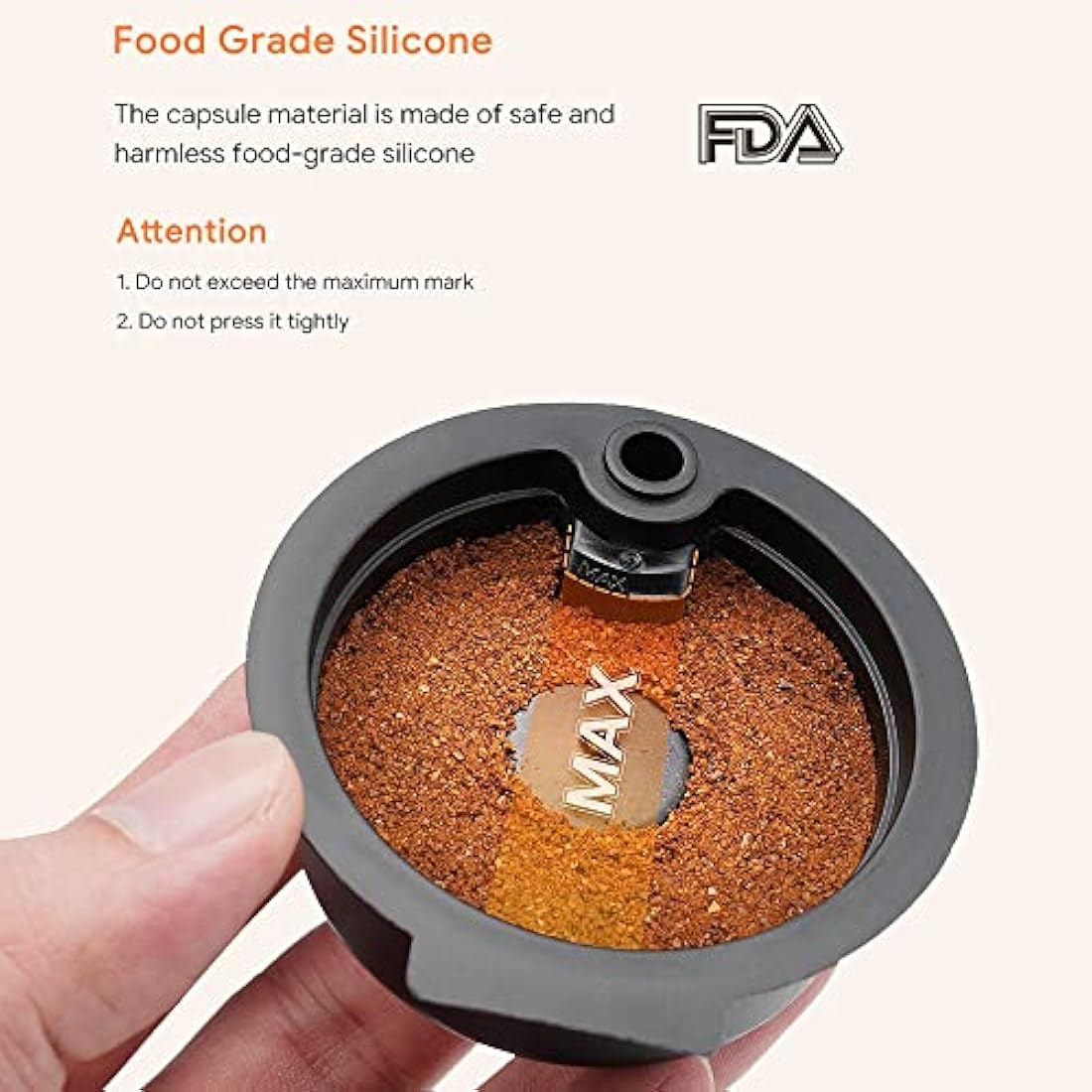 Tassi mo Refillable Pods 200+220ML+Extra Silicone LIDS 60+180ML, Reusable Tassi mo Coffee Pods for Bosch Machine, BENFUCHEN Reusable Tassi mo Pods with A Stainless Steel Coffee Tamper, Orange