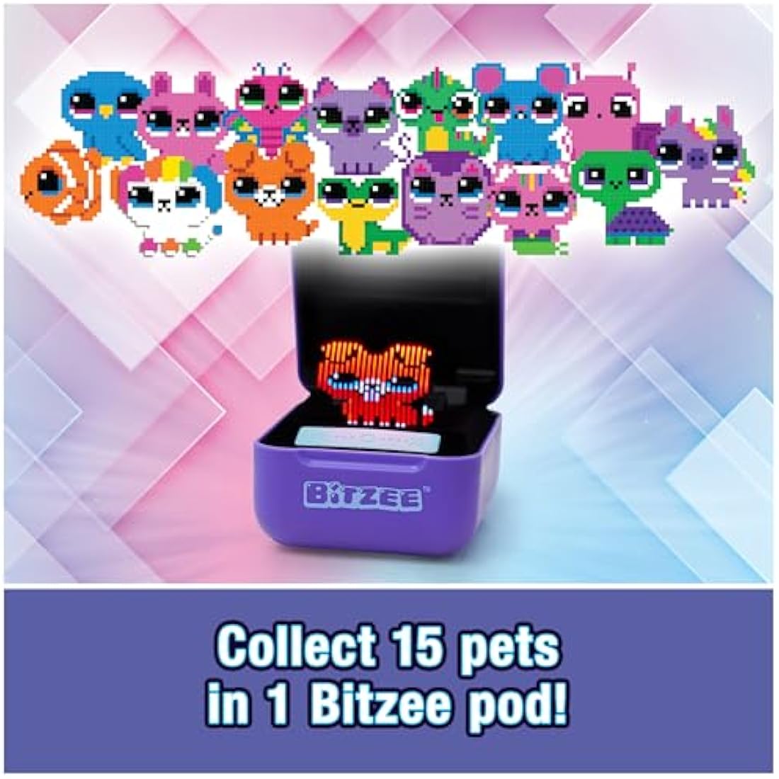 Bitzee, Interactive Toy Digital Pet and Case with 15 Animals Inside, Virtual Electronic Pets React to Touch, Kids’ Toys for Girls and Boys
