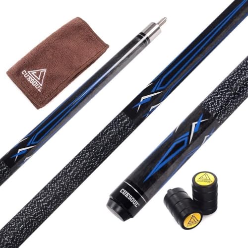 CUESOUL 58 Inch 19 Oz 1/2 Jointed Maple Billiard Pool Cue (CSTB002)