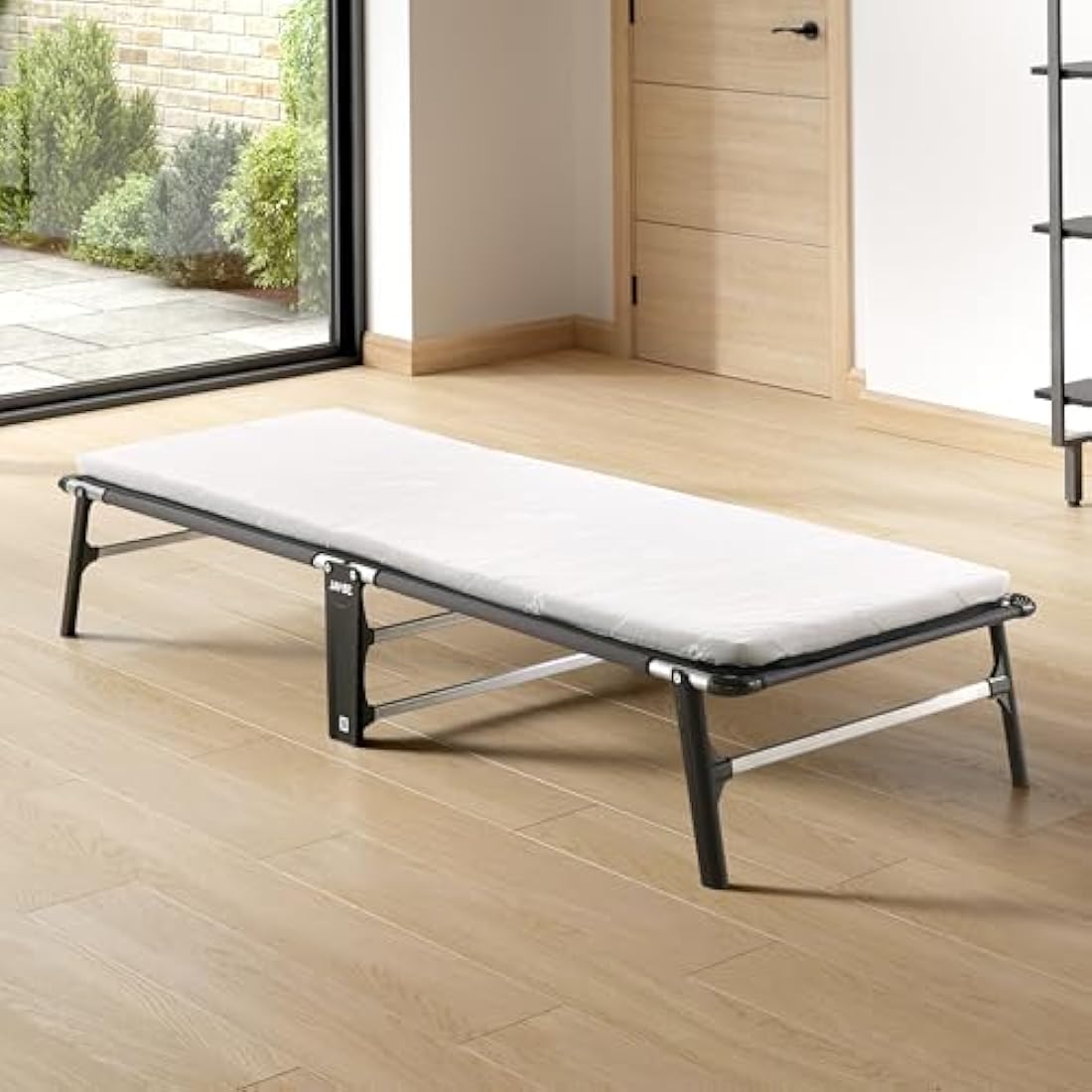 Jay-Be Folding Bed with Comfort Mattress - Single, Black