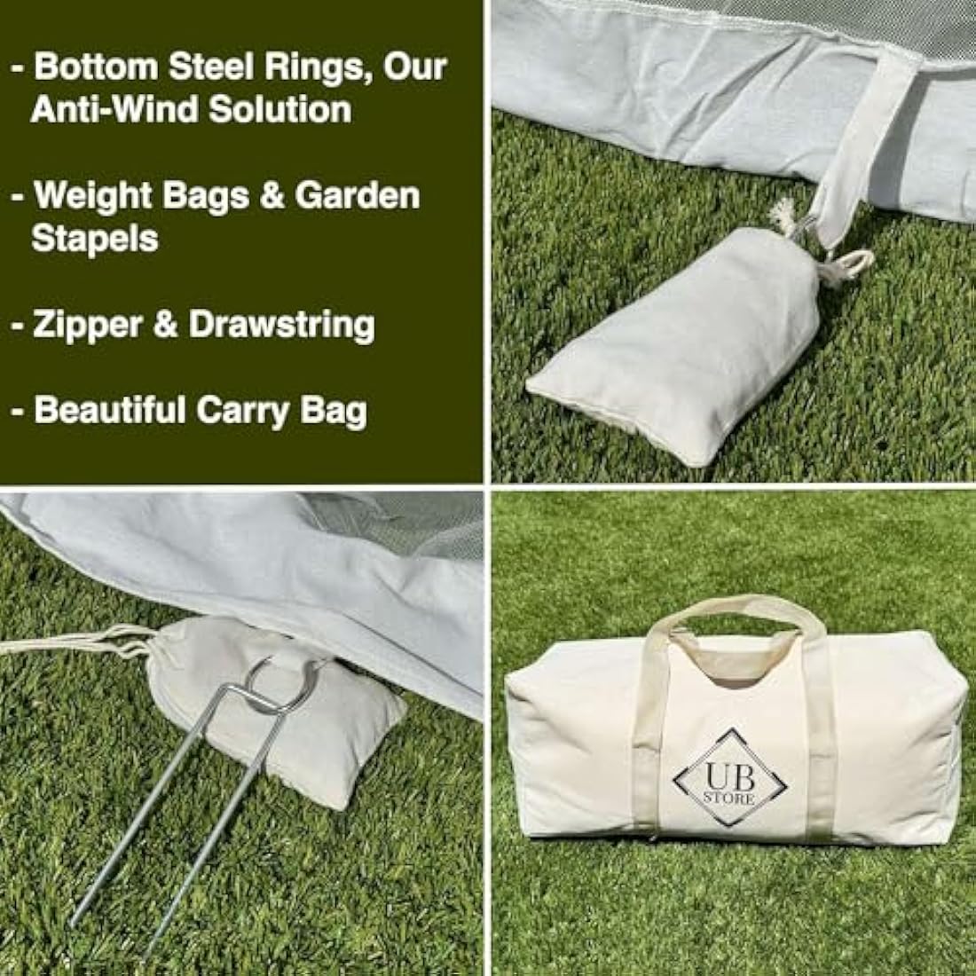 Mosquito Net for Umbrella 9.2 FT | Large Sizes & Fabric Designed for Outdoors | Insect House Screen Netting for Patio, Porch & Garden Terrace | Outside Canopy Bug & Fly Protection Enclosure