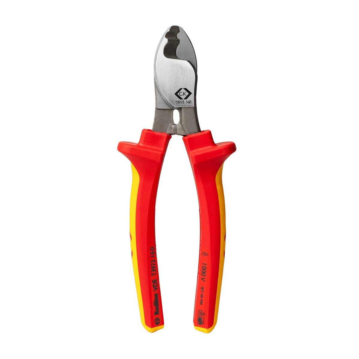 C.K Redline VDE Cable Cutters 160mm, German Made Razor Sharp Electrical Wire Cutter & Stripper, Heavy Duty Croppers for Electrician, Electricians