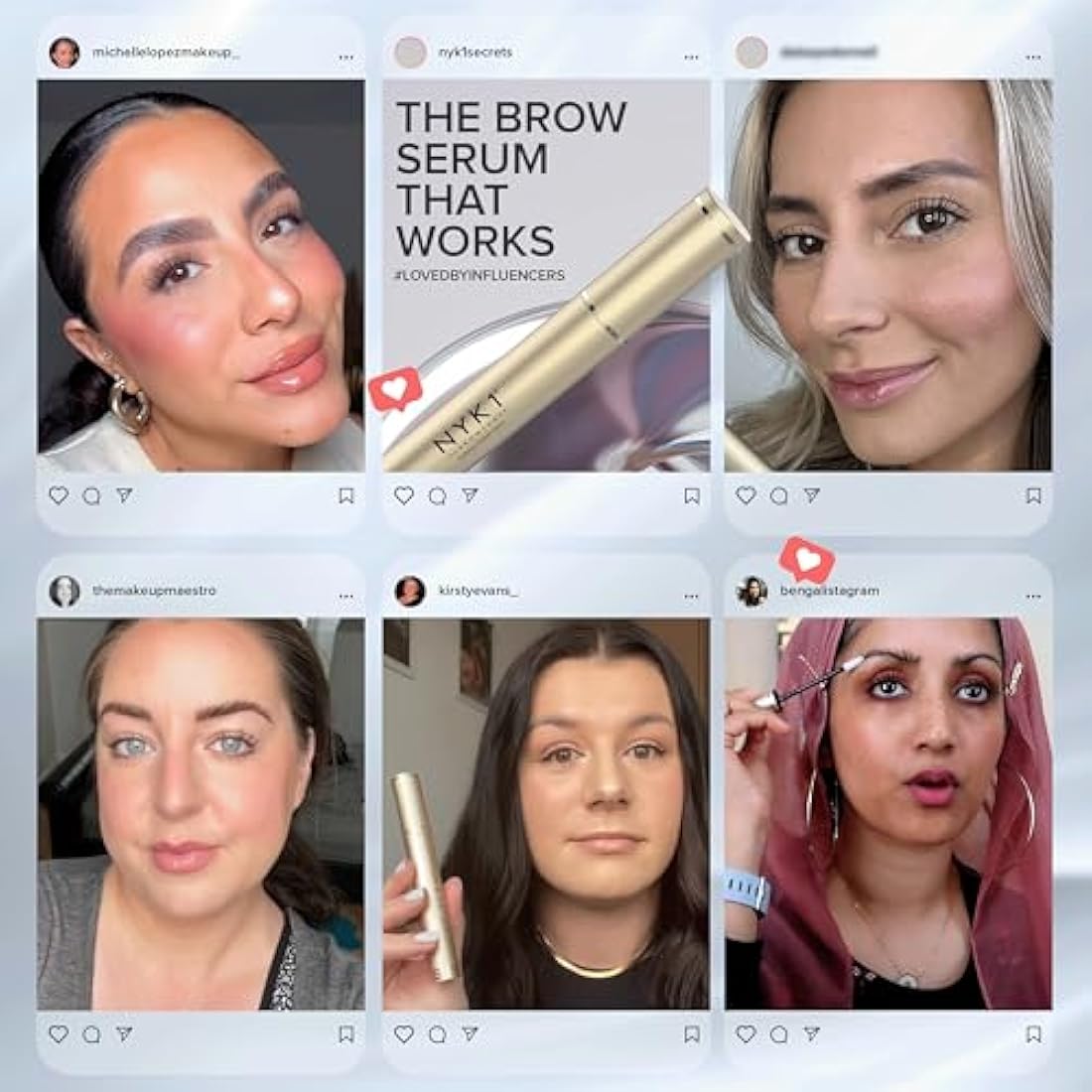 NYK1 CONCENTRATED Eyebrow Growth Serum For Thicker Brows (XL - 8ml) BrowForce Eyebrow Serum To Grow Fuller Thicker Natural Eye Brows - Advanced Eye Brow Growth Serums Formula For Eyebrows Regrowth