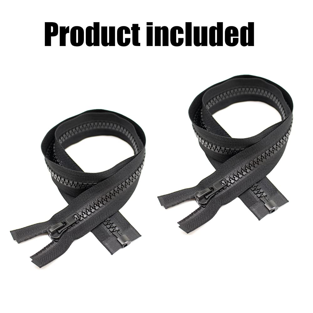 ByaHoGa Pack of 2 23 cm #10 Large Zip Plastic Separable (RZ)