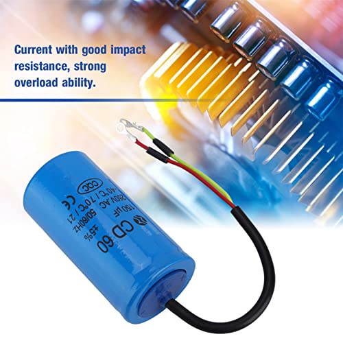 CD60 250V AC Run Capacitor,150uF Start Run Motor Capacitor,for Motor Air Compressors etc with Frequency of 50Hz and 60Hz