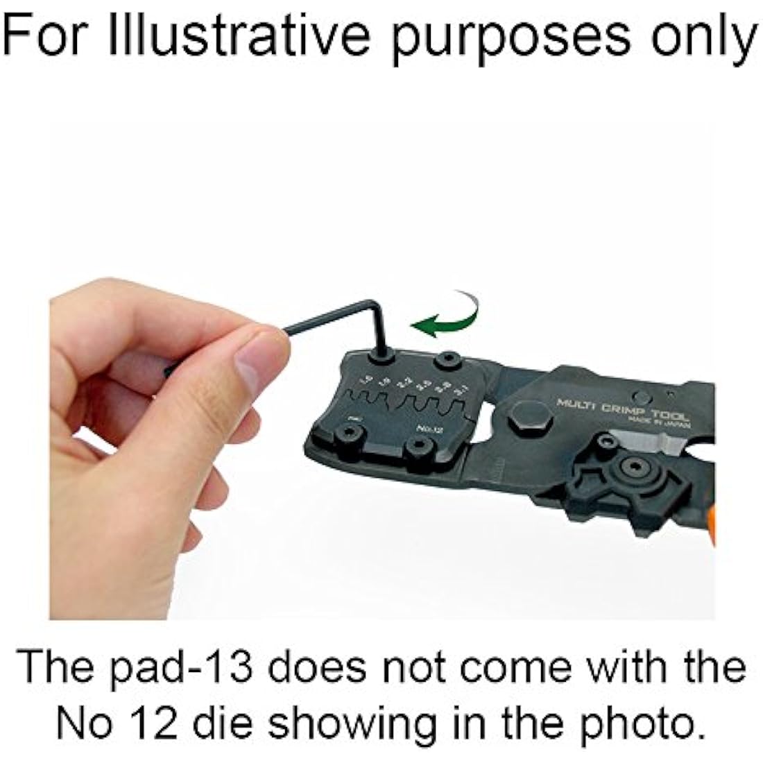 Precision Universal Crimping Tool with Inter-Changeable die Plates (Size L) Handy Crimp Tool. Made in Japan. ENGINEER pad-13