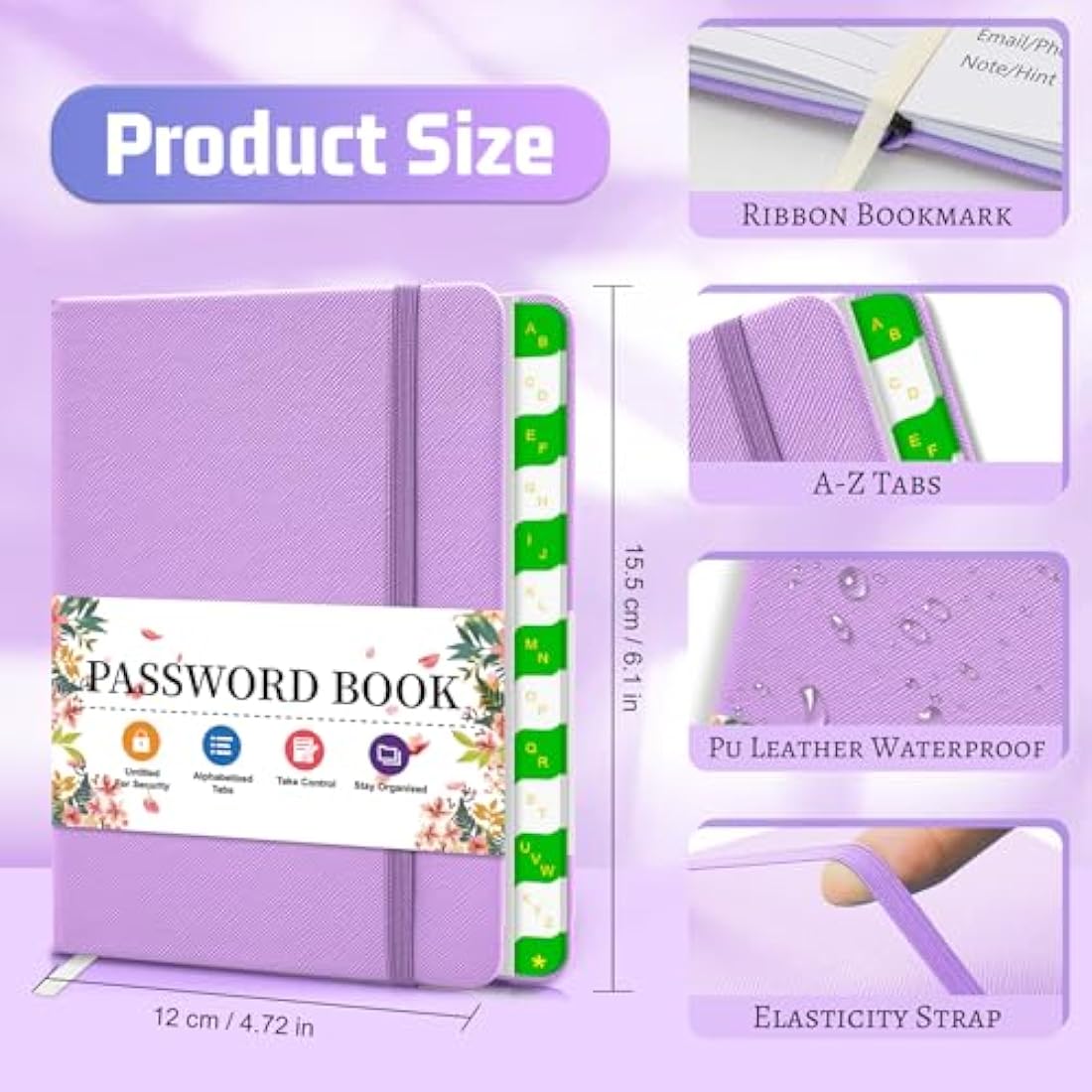 Password Keeper Journal Notebook for Computer & Website Logins Purple