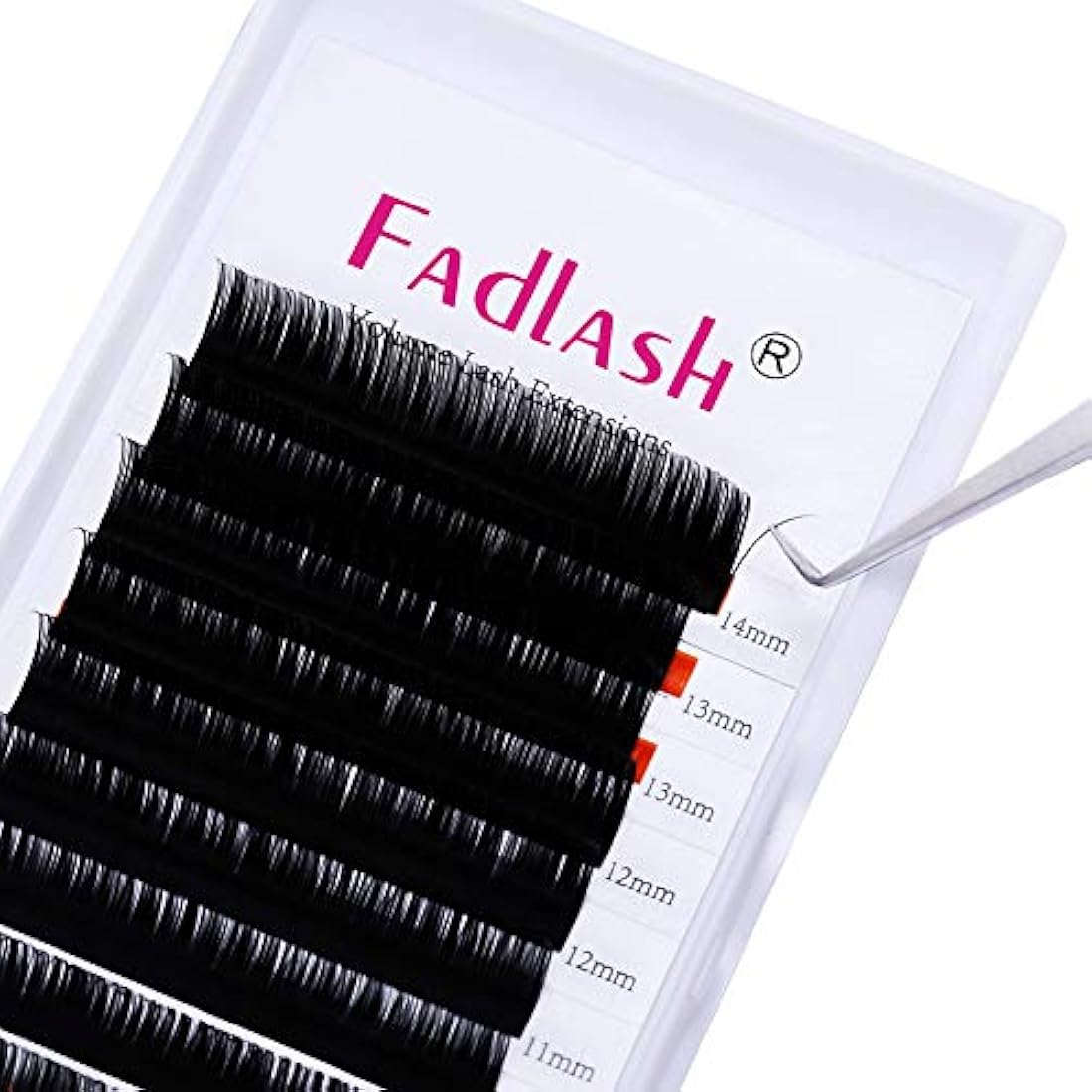 Fadlash Individual Classic Eyelash Extension 0.07mm D Curl 8-14mm Mixed Tray 1:1 Matte Black Professional Classic Individual Lashes
