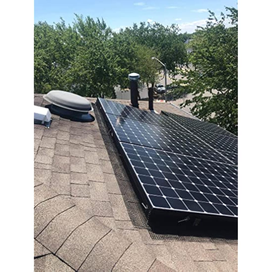 MY SQUIRREL GUARD - Solar Panel Protection - 8" Kit. 100 ft. PVC Coated Galvanized Steel Roll with 100 Aluminum Fasteners, Black
