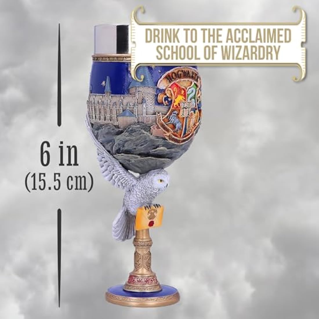 Nemesis Now Harry Potter Collectible Goblet, Polyresin, Blue, 19.5cm