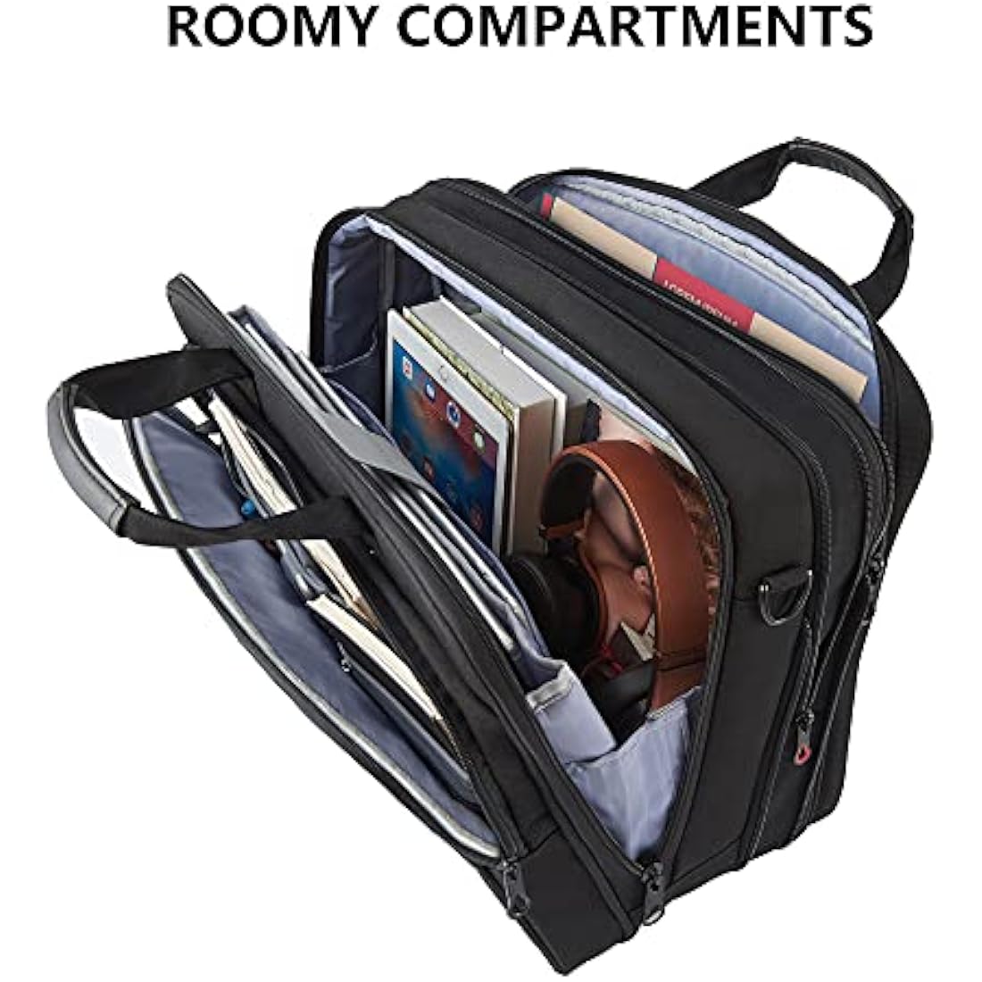 KROSER Laptop Bag Stylish Laptop Briefcase Fits Up to 17.3 Inch Expandable Water-Repellent Shoulder Messenger Bag Computer Bag with RFID Pockets for Business/Travel/School/College