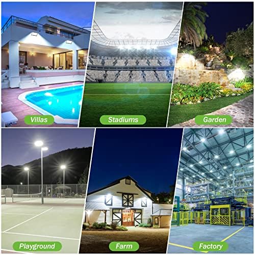 YIQIBRO 300W LED Floodlight Outdoor, 30000LM 6500K Outdoor Flood Lights Super Bright LED Security Light, IP67 Waterproof Spotlight for Garden, Garage, Yard, Factory, Warehouse