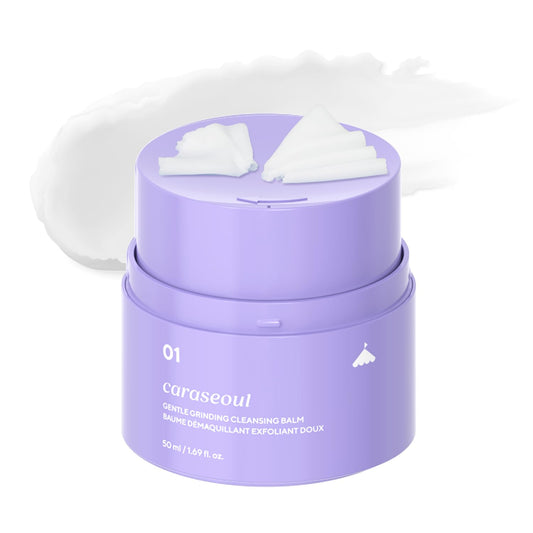 caraseoul Gentle Grinding Cleansing Balm Makeup Remover with BHA Salicylic Acid & Bakuchiol, Vegan, Non-Greasy Texture, Cleansing Oil Travel Size,