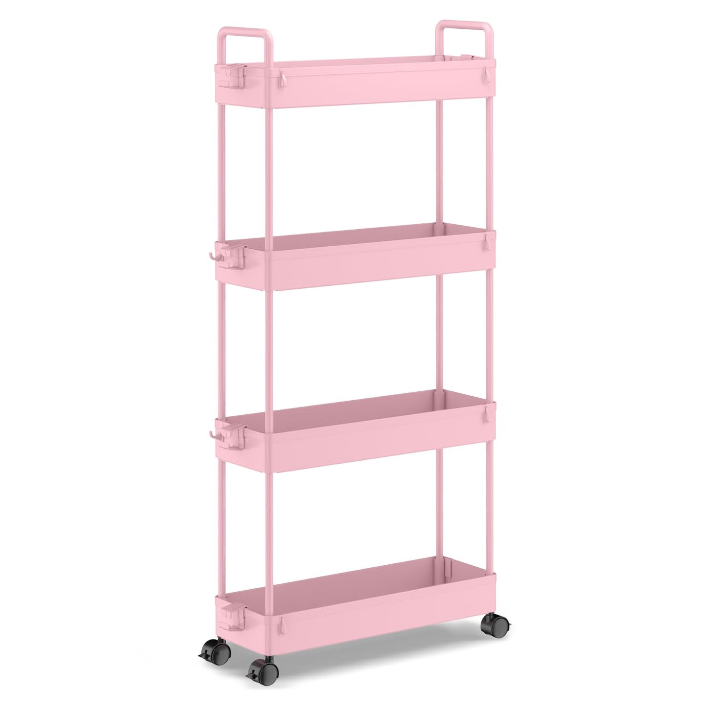 SOLEJAZZ Storage Trolley Cart Slim Rolling Cart Mobile Storage Shelving