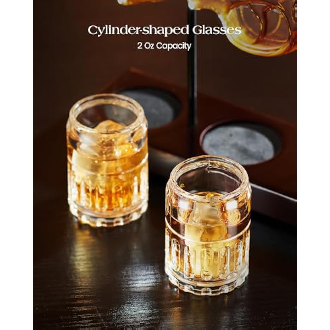 Gifts for Men Dad, Kollea Gun Whiskey Decanter Set with Glasses, Unique Birthday Anniversary Housewarming Gifts for Him Husband Grandpa, Cool Tequila Liquor Dispenser for Home Bar