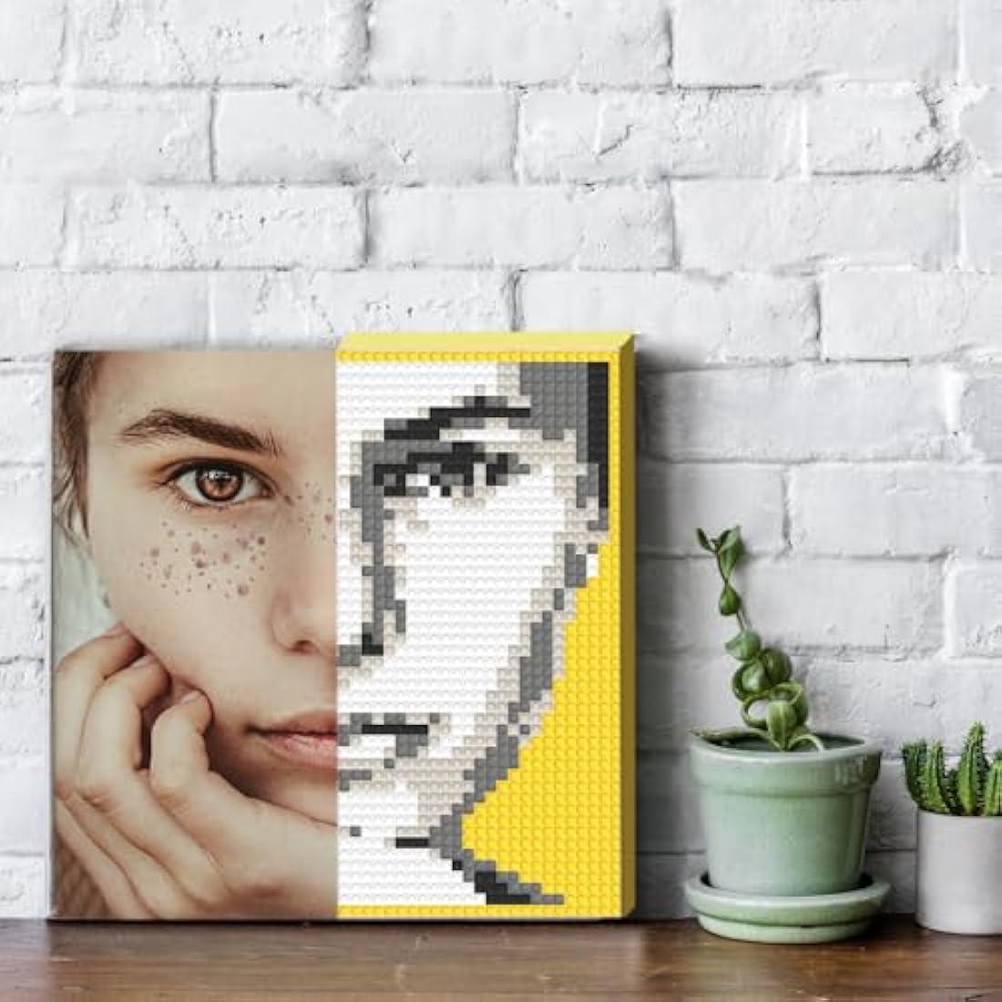 Personalized Mosaic Portrait Custom Building Kit Bricks Art Set Customized Your Own Photo Picture Constructor Gift (Large/15.7"x15.7")