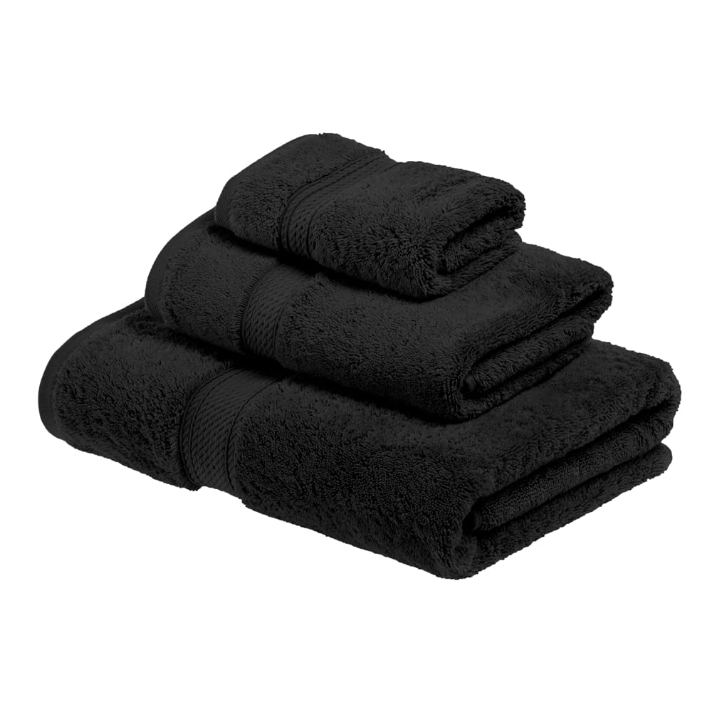 Home City, 100% Cotton, Towel Set, Black - Towel