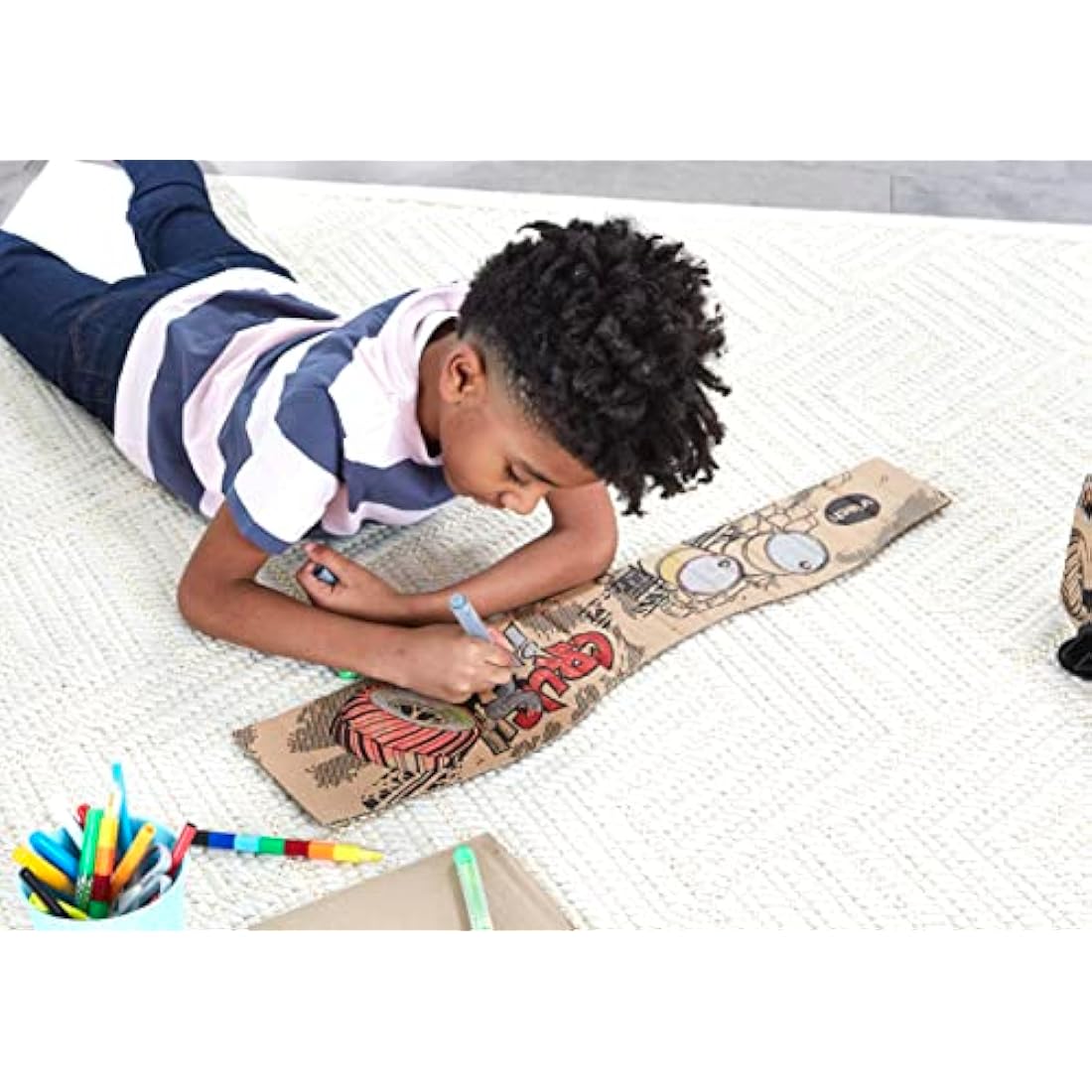 VTech Car-Board Racers Starter Set, Cardboard Race Track for Kids, Car Playset with Included 4x4 Vehicle, For Children age 5, 6, 7 + Years, English Version