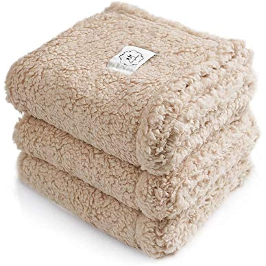 luciphia 1 Pack 3 Blankets Super Soft Fluffy Premium Fleece Pet Throw for Dog Cat Puppy Beige L-40"x29"(104 * 76cm)