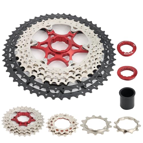 CYSKY 11 Speed Cassette 11-52T Bike Cassette Fit for Mountain Bike, Road Bicycle, MTB, BMX (Light Weight)