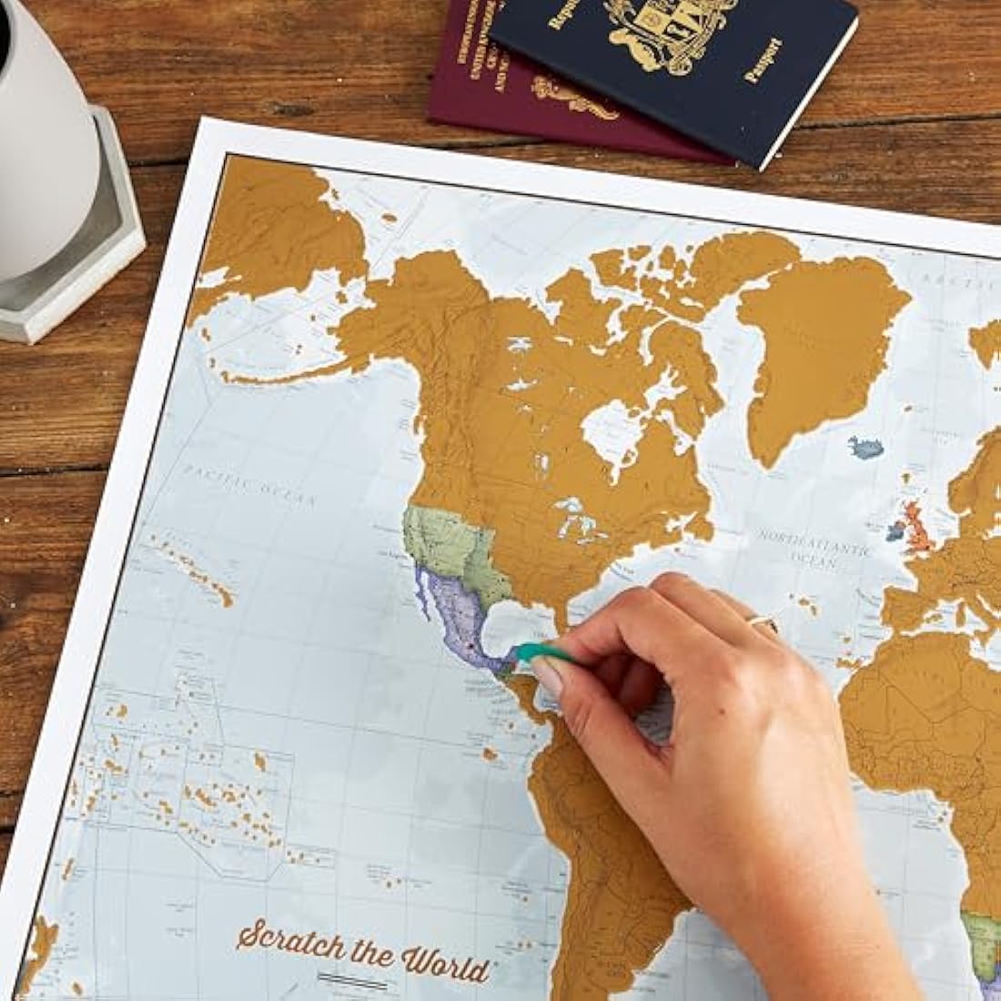 Scratch The World® Travel Map - Scratch Off World Map Poster + Bonus UK Scratch - Maps International - 50 Years + of map Making - Most Detailed Map Gift
