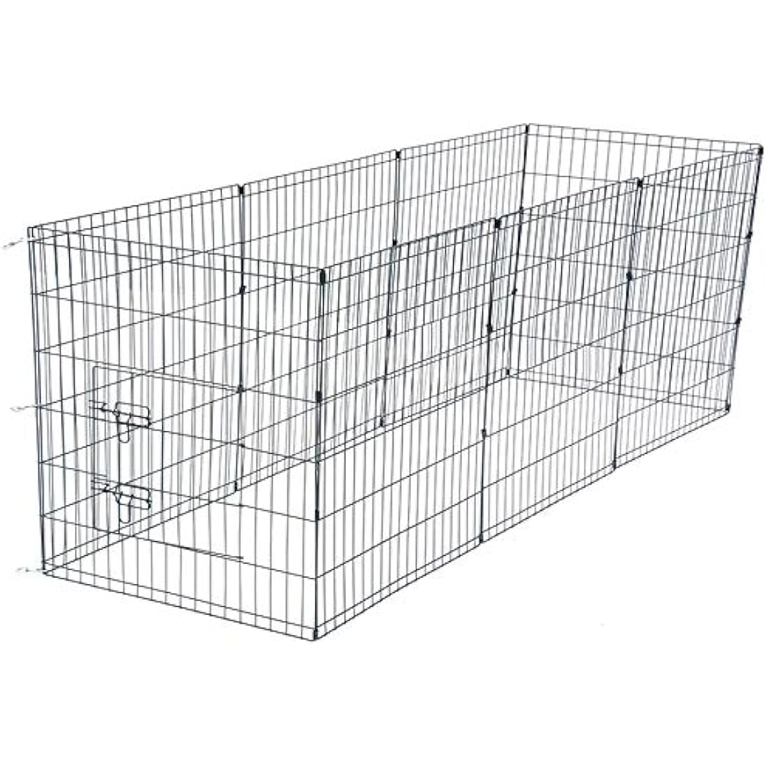 UNDERDOG 8 Panel Playpen Suitable for Dogs/Puppies/Cats & Rabbits foldable ideal for Indoor/Outdoor use puppy play pen (91cm, Black)