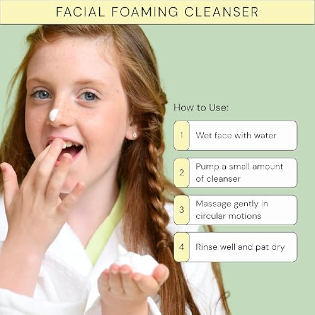 Lav Kids Moisturising Skincare Bundle- Foaming Facial Cleanser 100ml & Face Moisturiser 50ml (green, blue)