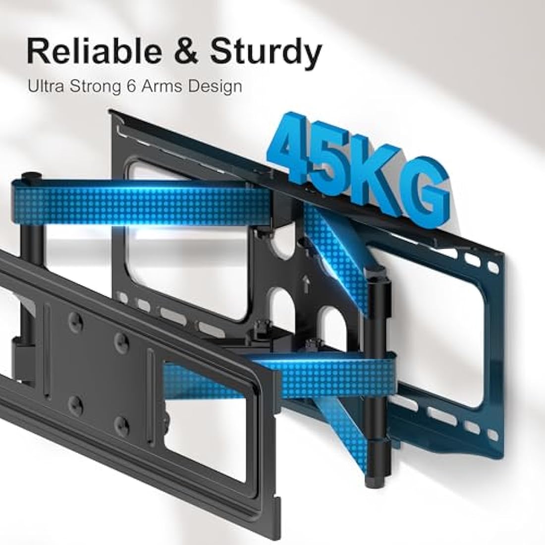 XINLEI TV Wall Bracket, Swivel Tilt TV Wall Mount for Most 26"-70" Flat/Curved Screens up to 45kg, Full Motion TV Bracket Fits 12”/16” Wood Stud, Max VESA 400x400mm(MA570)