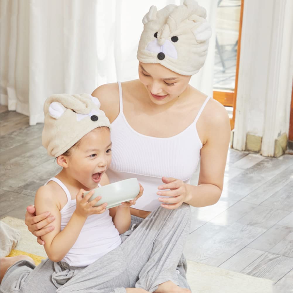 SJTJSPX Hair Towel Wrap Super absorbent hair drying hat Parent-child shower cap quick drying Turban Soft Anti-Frizz Head Towel Twist Wet Hair Towel