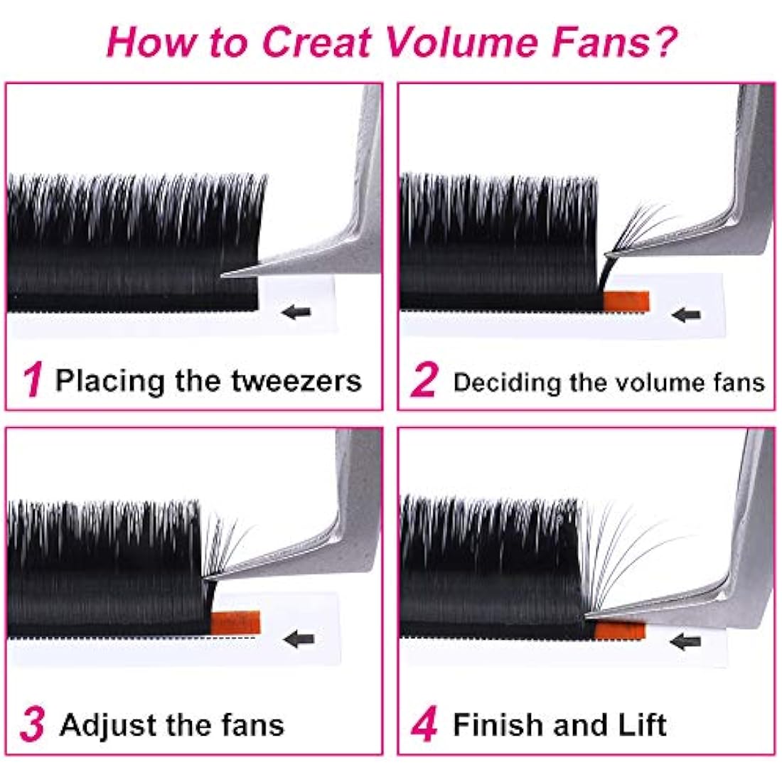 Fadlash Easy Fan Lashes D Curl 0.07 10-11-12mm Mixed Tray Russian Lashes Natural Look Self Fanning Eye Lashes Automatic Blooming Russian Eyelashes Extensions