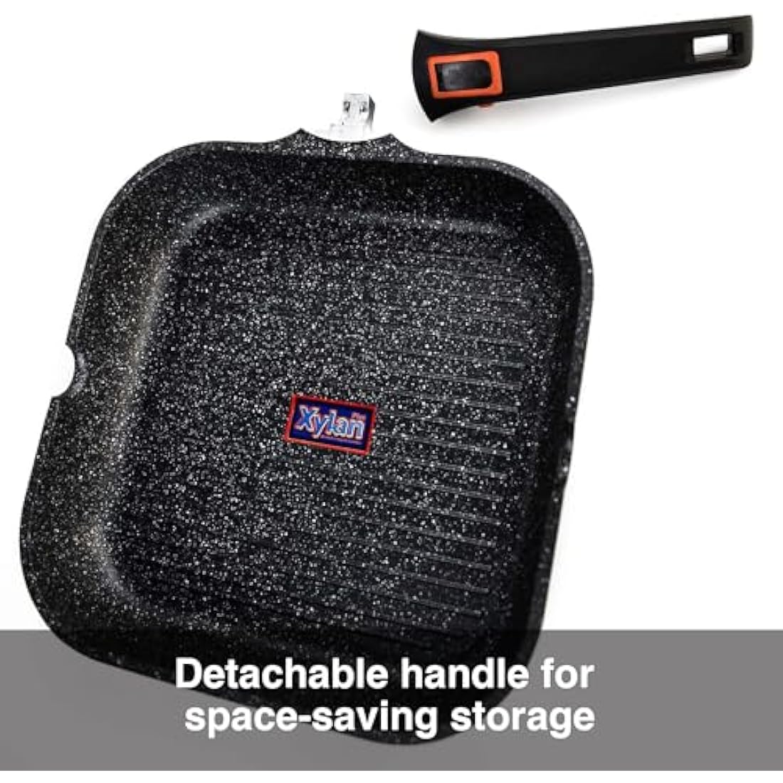 Pep Griddle Pan 29cm with Removable Handle Non-Stick Induction Gas and Electric Compatible