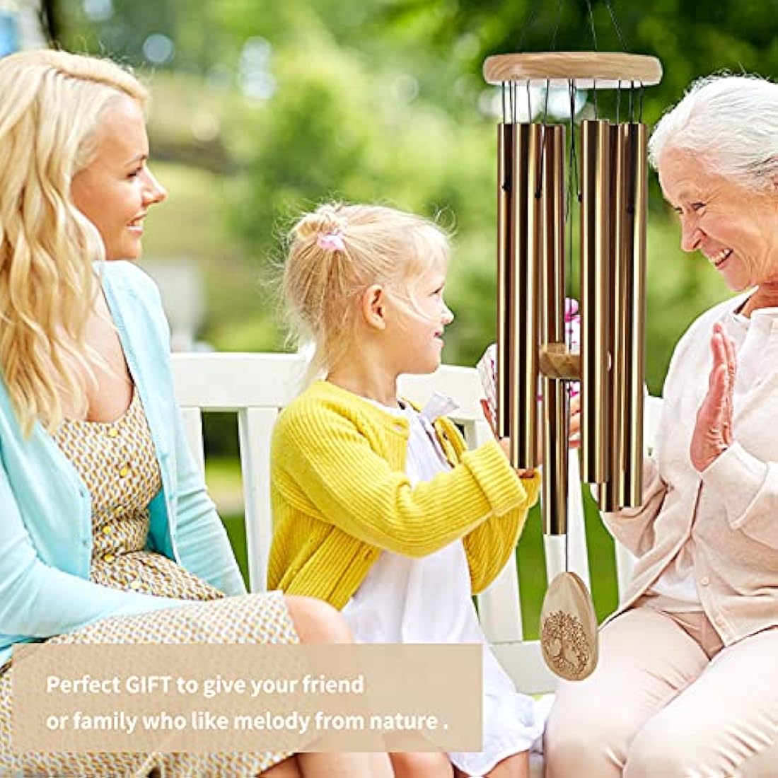 Astarin Sympathy Wind Chimes for Outside Deep Tone, Memorial Wind Chime for Loss of Loved One, in Memory Wind Chimes Outdoor as Bereavement Memorial Gifts for Mom Dad(30 Inch Bronze)