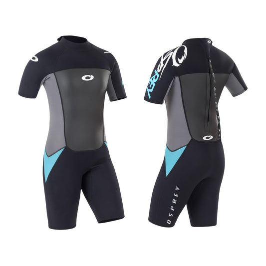 Osprey Women's Osp L - Origin Shorty Wetsuit, Black Blue, XS UK