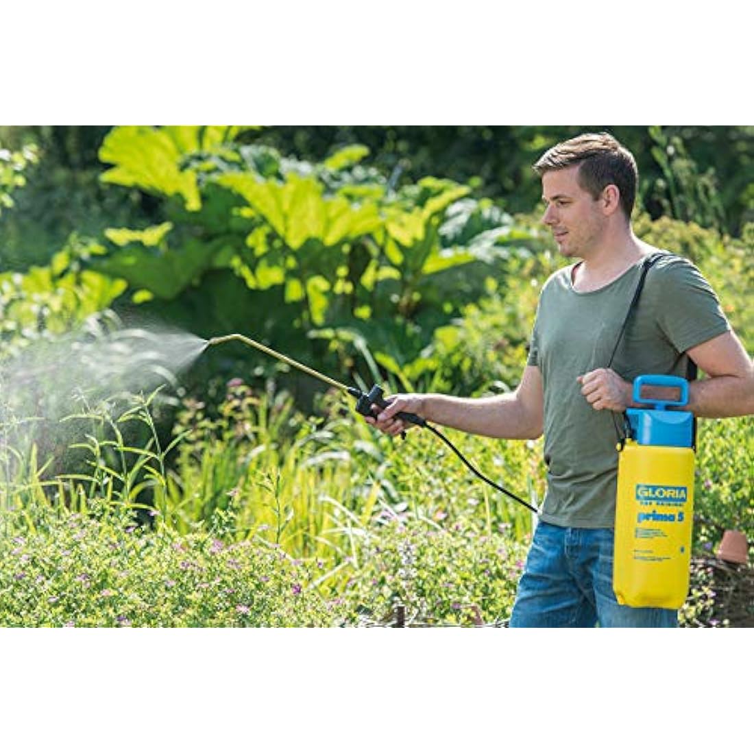 GLORIA Prima 5 Pressure Sprayer | Garden Sprayer/Sprayer for Plant Protection | 5 Litre Filling Capacity | Brass Nozzle