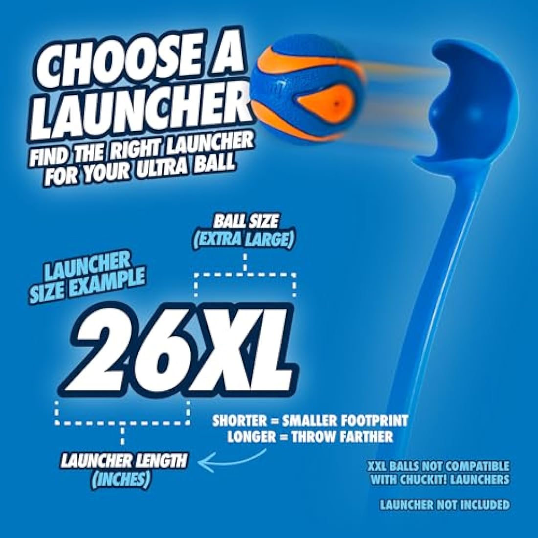 ChuckIt! Ultra Squeaker Ball Dog Toy, Durable High Bounce Floating Rubber Squeaky Dog Ball, Launcher Compatible Toy For Dogs, 1 Pack, X-Large
