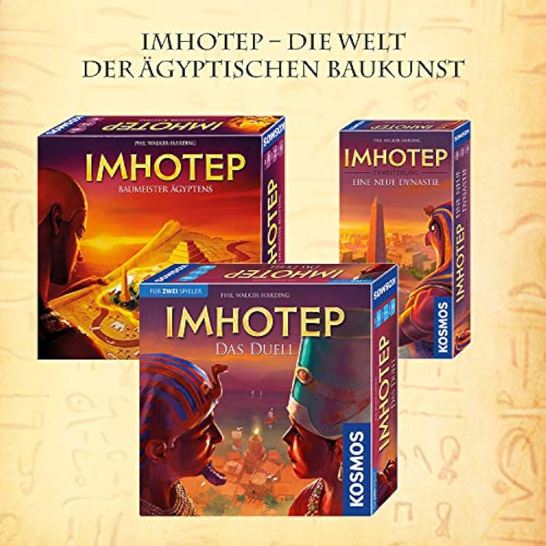 Kosmos Imhotep - Baumeister Ägyptens: Familienspiel für 2-4 Spieler ab 10 Jahren