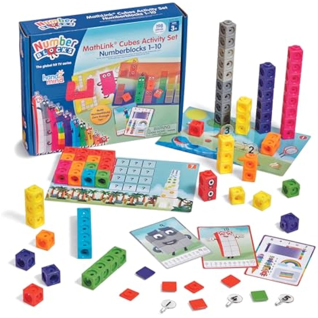 Learning Resources MathLink Cubes Numberblocks 1-10 Activity Set, Early Years Maths Learning, Build, Learn & Play in The Classroom & at Home