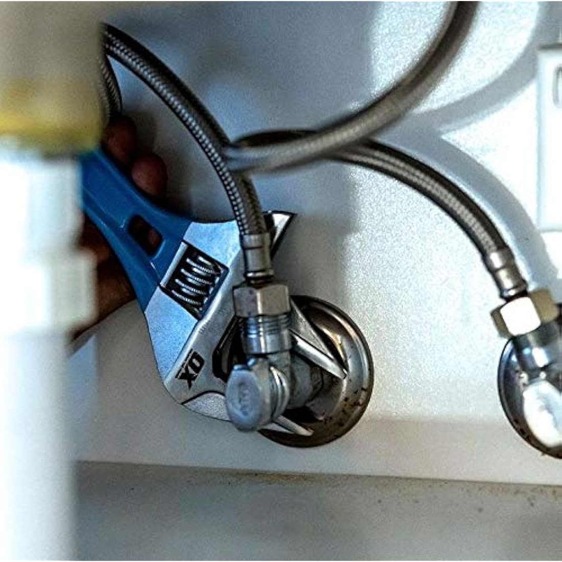 OX Pro Series Adjustable Stubby Wrench Extra Wide Jaw 7” (180mm)