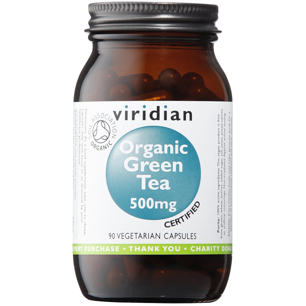 Viridian Green Tea Leaf 500mg (Organic) 90 Veg Caps