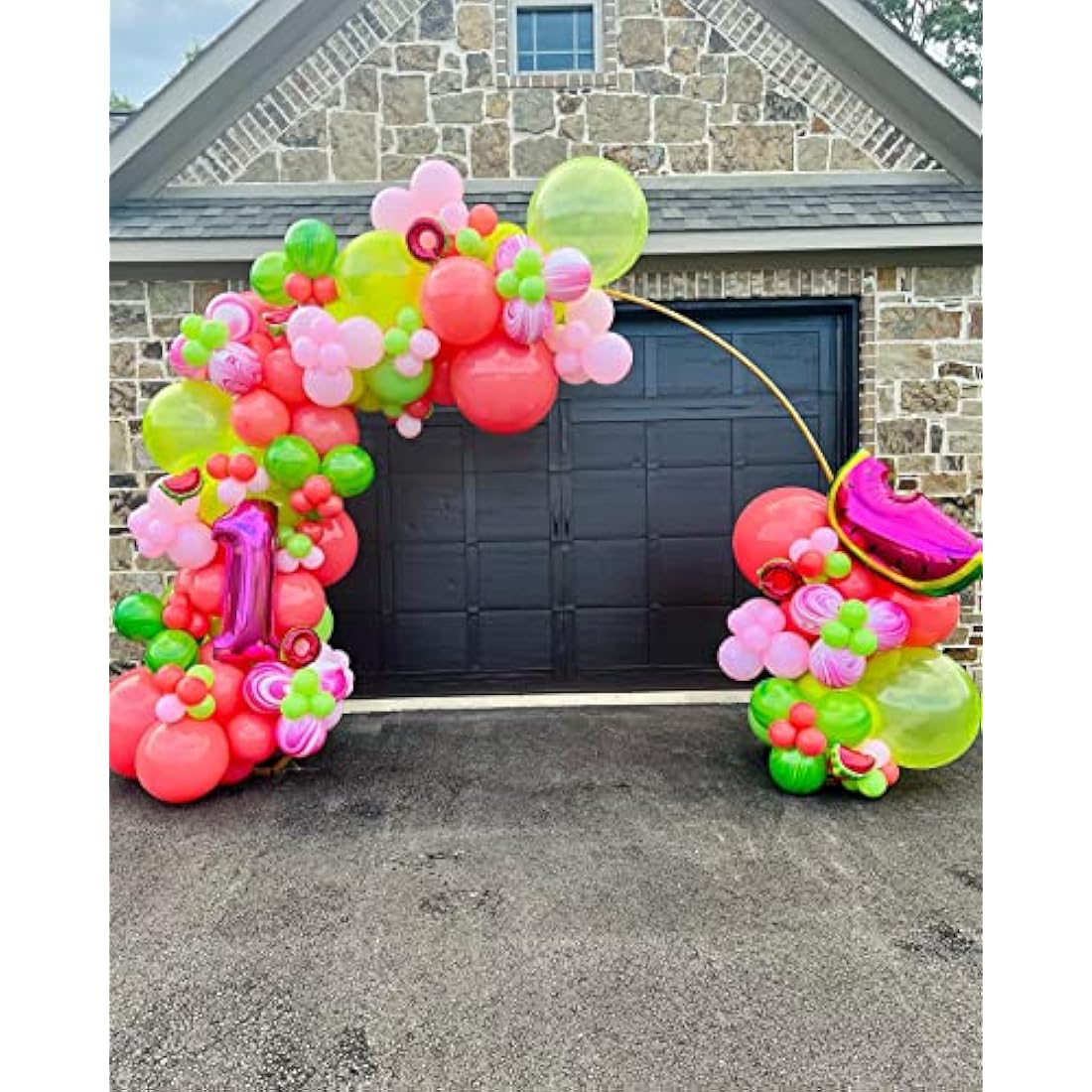 PILIN Balloon Arch Kit Metal Balloon Arch Stand Semicircular Arch for Birthday, Party,Wedding Decoration 2.7M GOLD