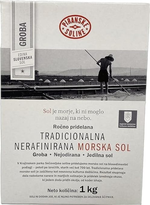 Salt (1 kg Bag) - Purely Organic, Unrefined Sea Salt - Good for Cooking and Table Salt