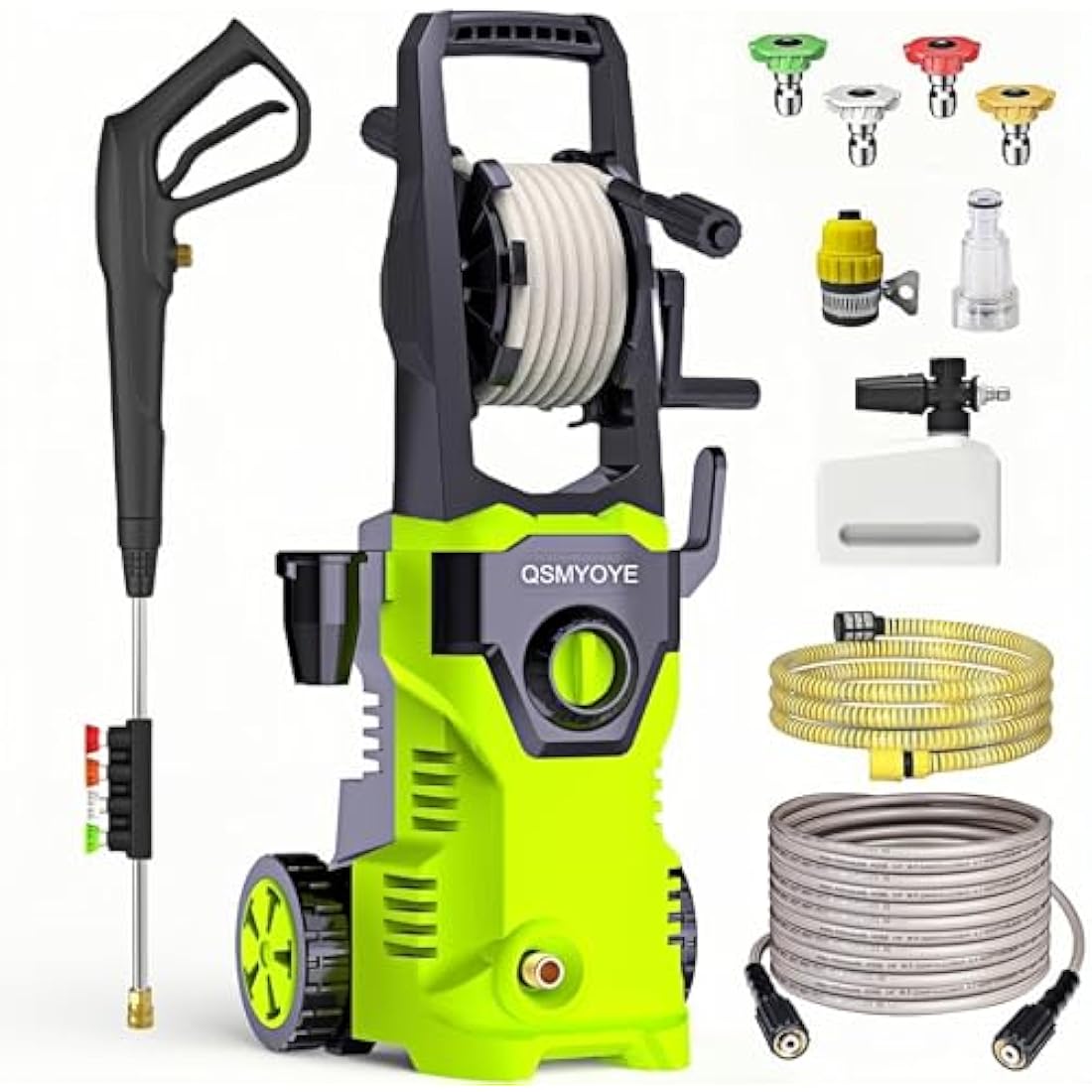 Pressure Washers, 2200W 150Bar High-Pressure 540L/H Flow Rate Jet Washers/Pressure Washers with Adjustable Nozzle &10m Hose, Electric Power Pressure Washer for Cleaning Cars, Driveways, Patios, Fences