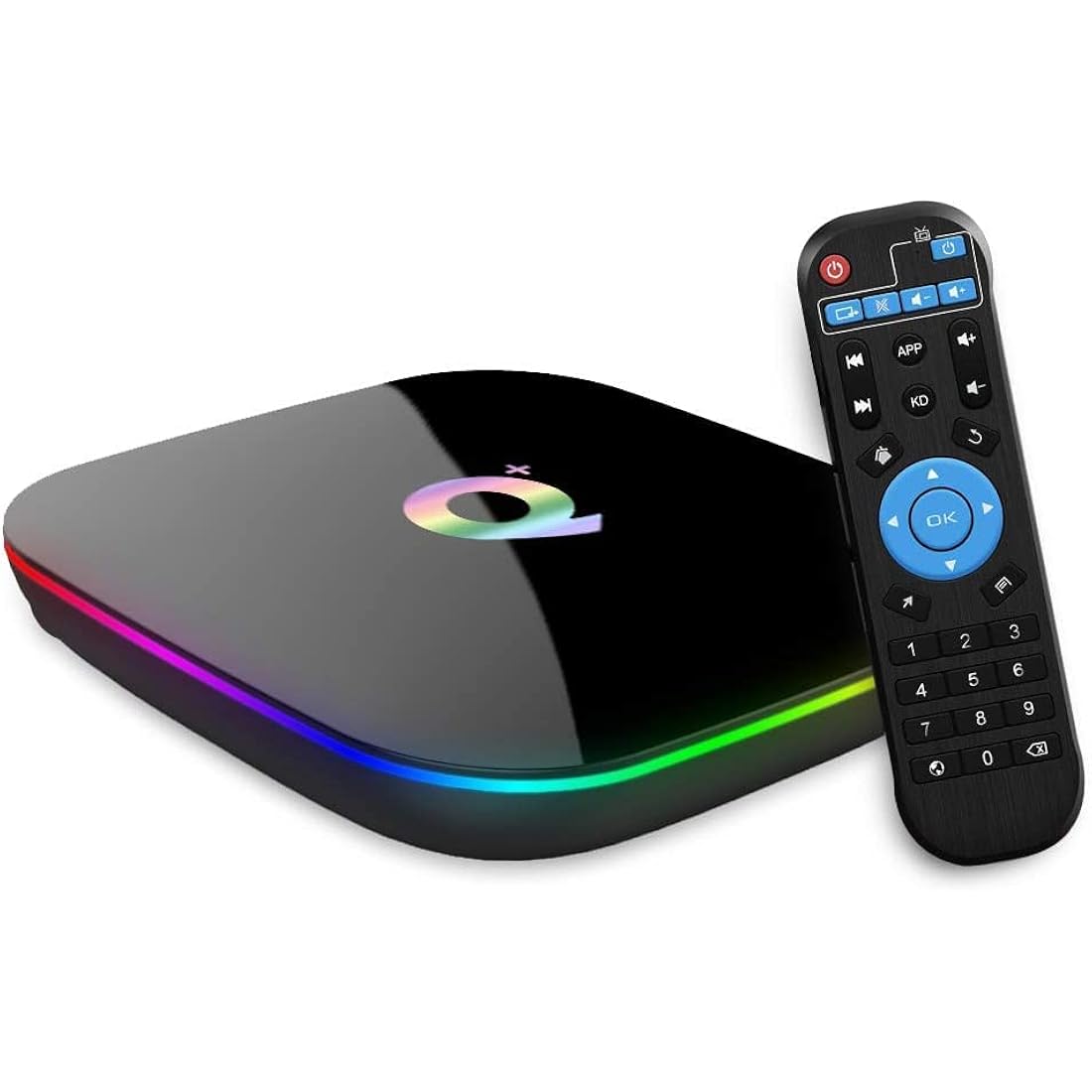 Q PLUS Android 10.0 TV Box, 4GB RAM/32GB ROM H616 Quad-Core, 2.4Ghz WiFi 6K HDMI 2.0 3D Smart