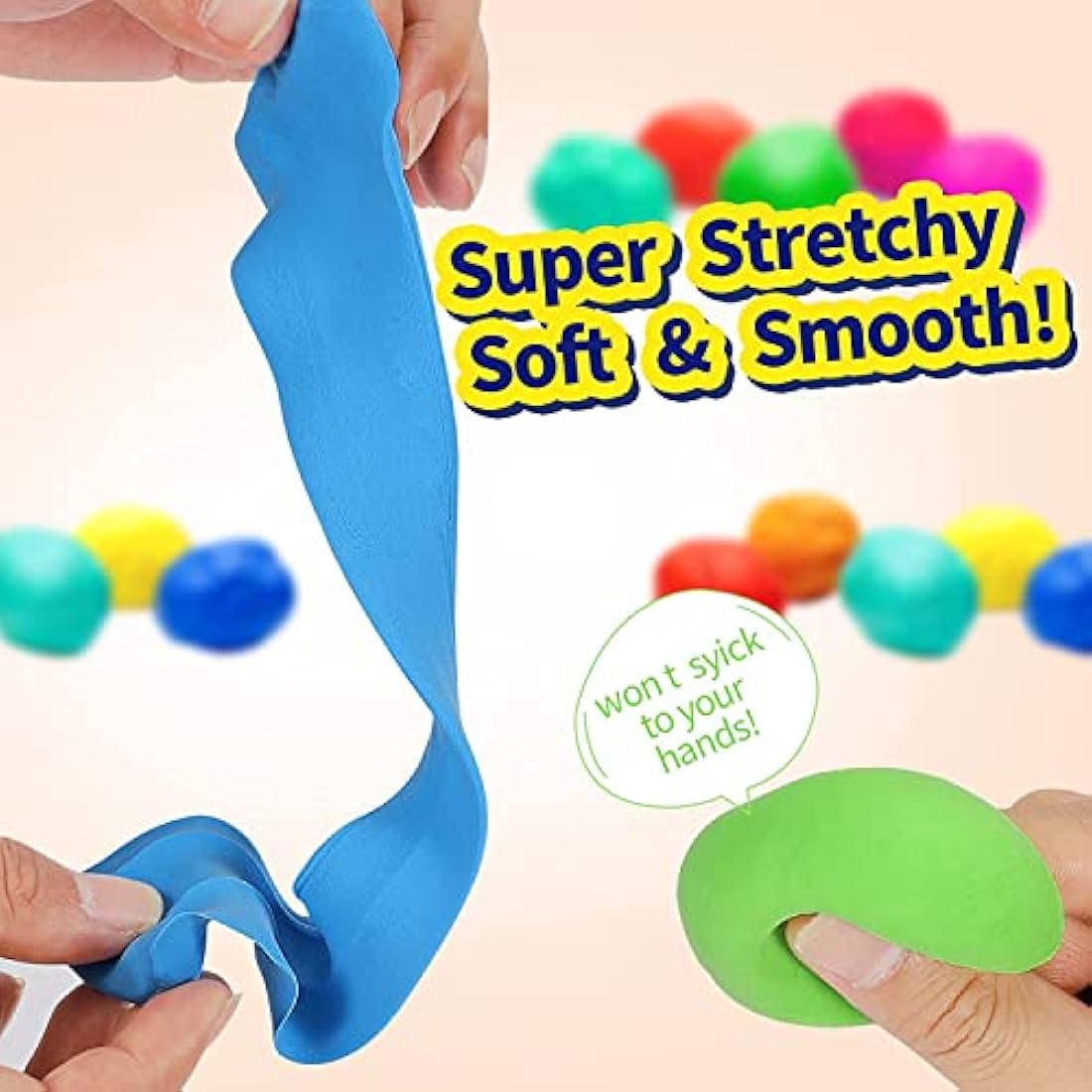 QMAY Air Dry Clay, 24 Colors Ultra Light Modelling Clay Safe & Non-Toxic, Creative Art DIY Crafts for Kids Boys & Girls