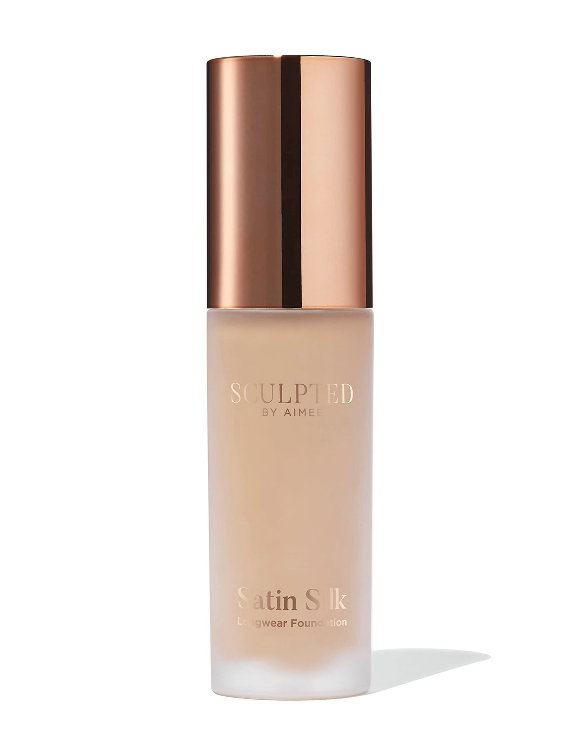 Satin Silk Longwear Foundation from Sculpted by Aimee (Tan 5.0) - Lightweight, Hydrating & Buildable High Coverage, Sweat-Resistant Foundation