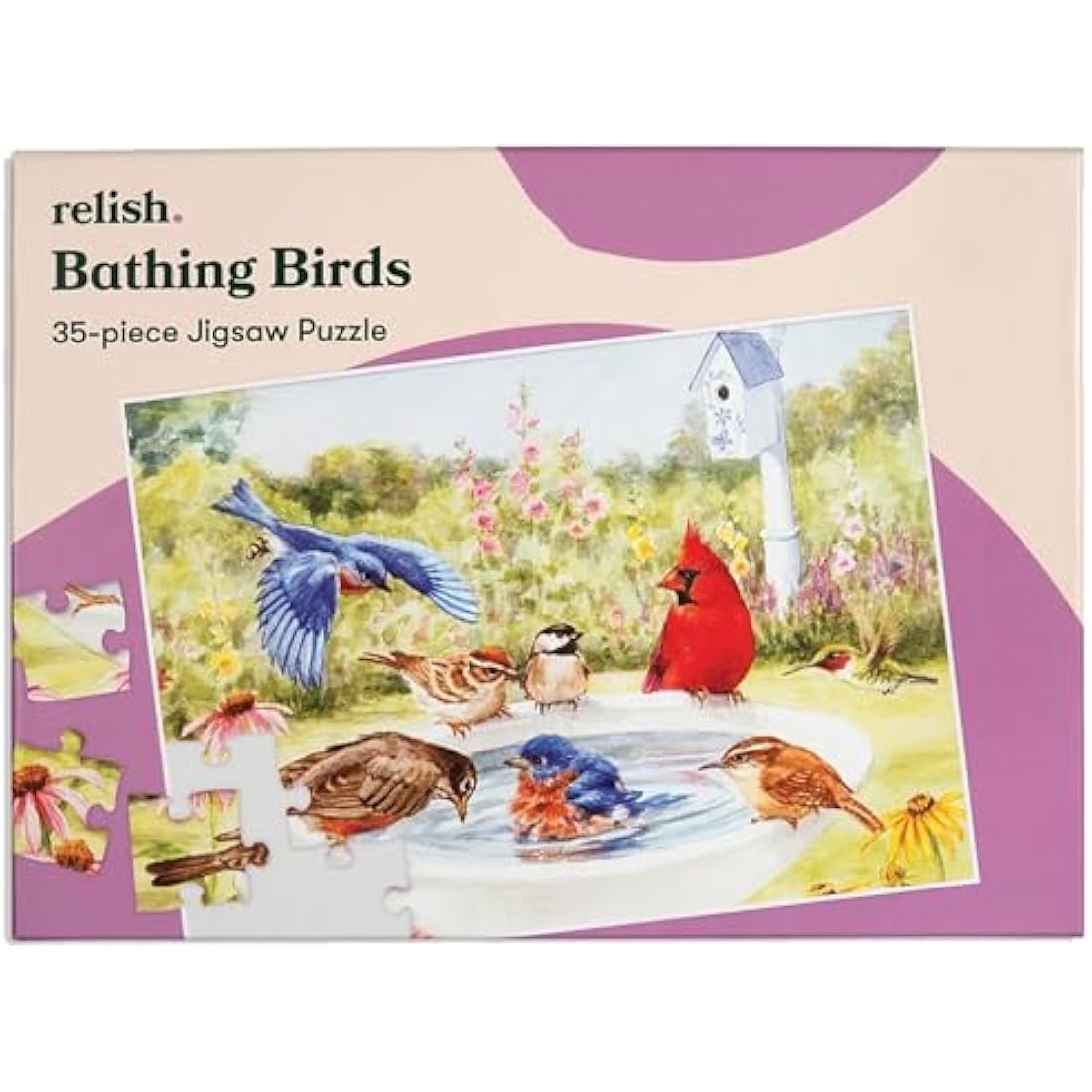 Relish - Dementia Jigsaw Puzzles for Adults, 35 Piece Bathing Birds Puzzle - Activities & Gifts for Elderly People with Alzheimer's