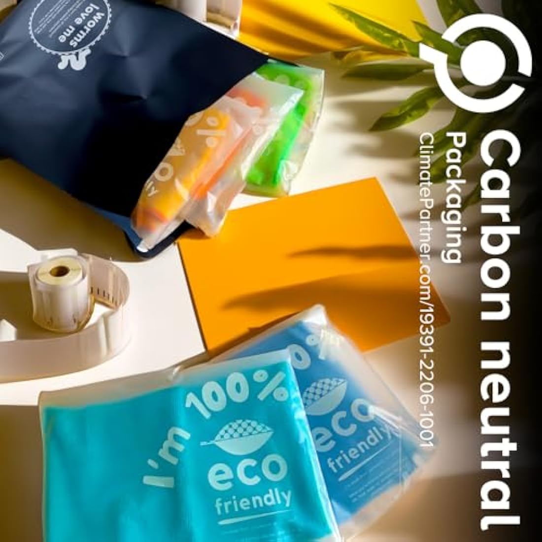 Simplelifeco UK Eco Friendly Compostable Mailing Bags (Medium: 12 x 16”, Pack of 10) - Compostable Mailers - Postage Bags - Eco Friendly Packaging