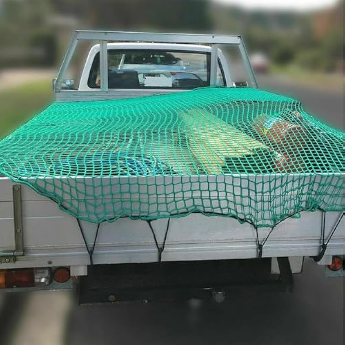 sigaer Safety Net Cargo Net For Pickup Truck, Truck Cargo Netting And Roof Rack Cargo Net Trailer Luggage Net Heavy Duty Tie-Down Mesh(Color : Green, Size : 2.5x3.5m)