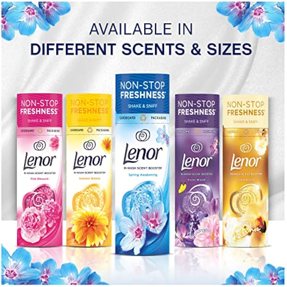 Lenor Laundry Perfume In-Wash Scent Booster Beads 6 Packs x 245g - Spring Awakening, Non-Stop Freshness for Up to 12 Weeks in Storage